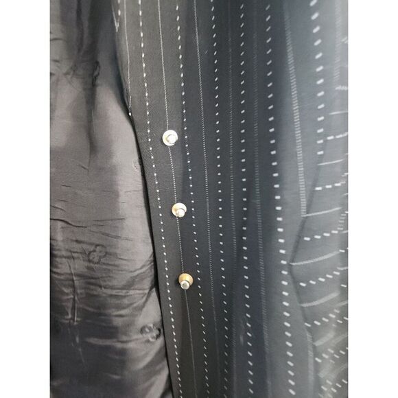 Escada Women Black 100% Pure New Wool 3 Button Blazer size EU44 or US 10 - Picture 7 of 11